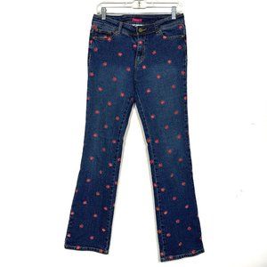 Lilly Pulitzer Womens Pink Crab Medium Wash Denim Jeans Size 4